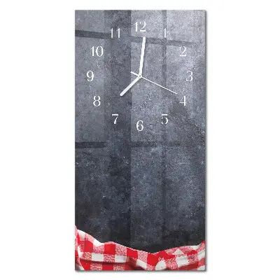Vertical reloj de vidrio Mesa de mármol
