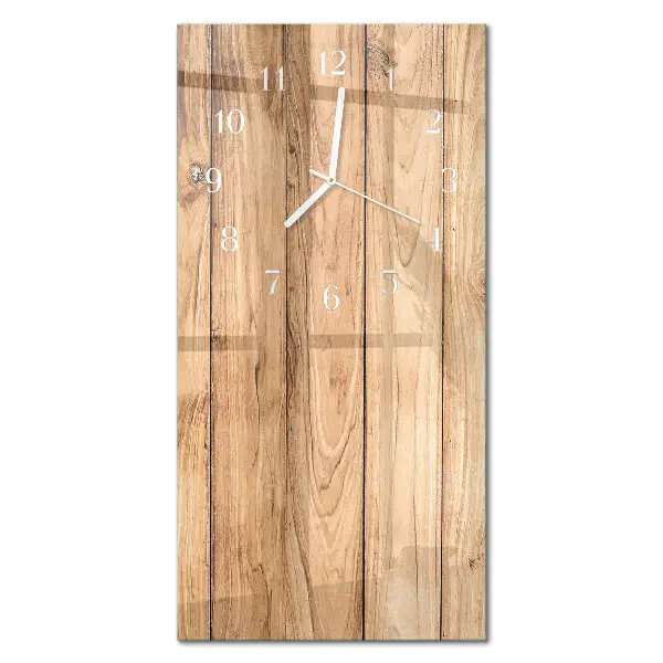Vertical reloj de cristal Madera