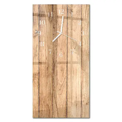 Vertical reloj de cristal Madera