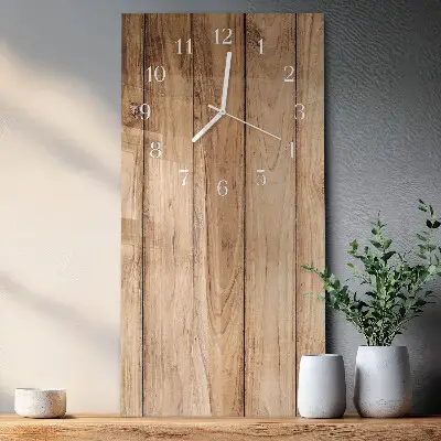 Vertical reloj de cristal Madera
