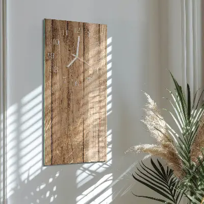 Vertical reloj de cristal Madera