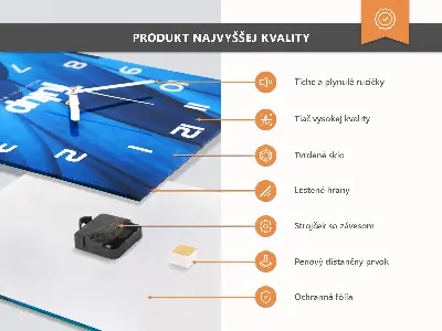 Vertical reloj de cristal Madera