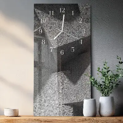 Reloj de vidrio vertical Mesa de mármol