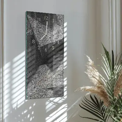Reloj de vidrio vertical Mesa de mármol