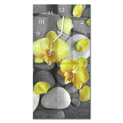 Vertical reloj vertical de cristal Piedra floral