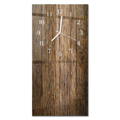 Vertical reloj de cristal Madera