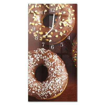 Vertical reloj vertical de cristal Donas