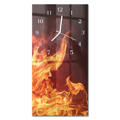 Vertical reloj de vidrio Fuego