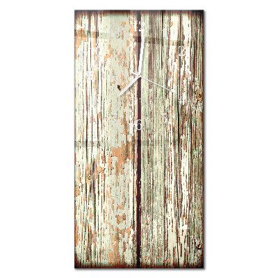 Reloj de vidrio vertical Pared de madera
