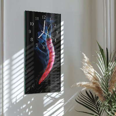 Vertical reloj de vidrio Pimienta