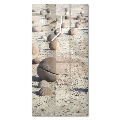 Vertical reloj de cristal Piedras de playa