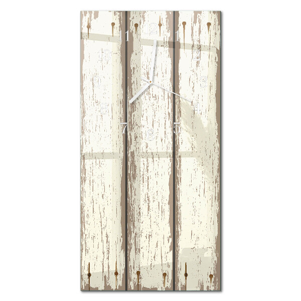 Vertical reloj de vidrio Tablas de madera
