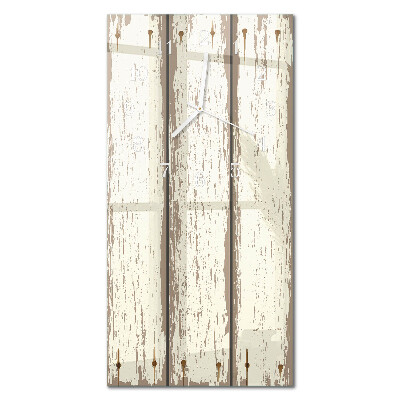 Vertical reloj de vidrio Tablas de madera