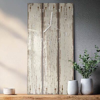 Vertical reloj de vidrio Tablas de madera