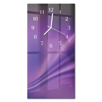 Vertical reloj de cristal Olas púrpuras