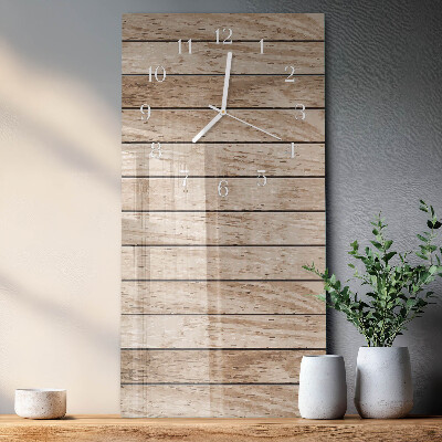 Vertical reloj vertical de cristal Madera