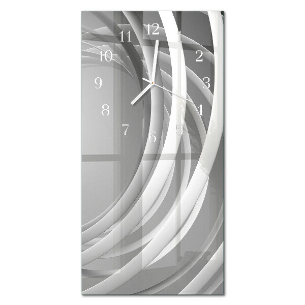 Vertical reloj de cristal Círculos abstractos