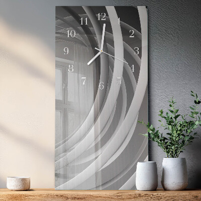 Vertical reloj de cristal Círculos abstractos