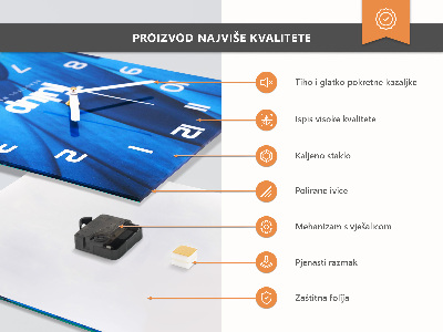 Reloj vertical Flores amarillas