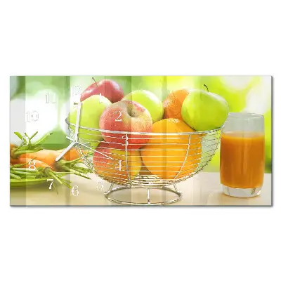 Reloj de cristal horizontal Frutas y néctar