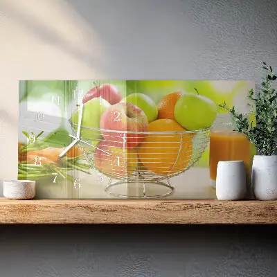 Reloj de cristal horizontal Frutas y néctar