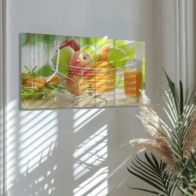 Reloj de cristal horizontal Frutas y néctar