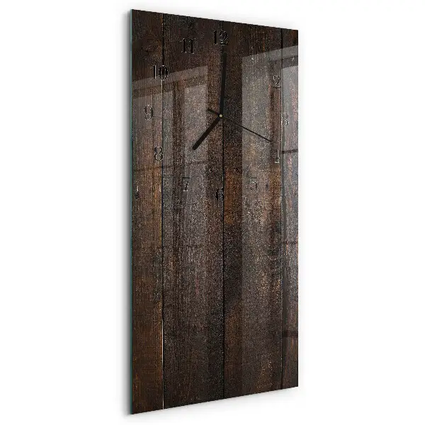 Reloj de vidrio vertical Madera