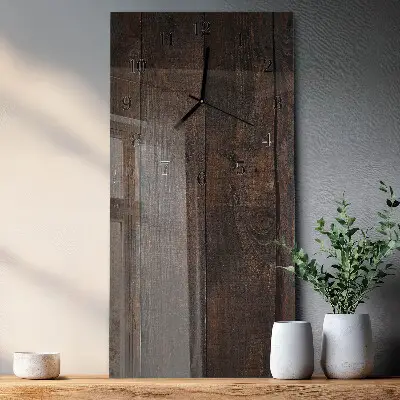 Reloj de vidrio vertical Madera