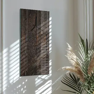 Reloj de vidrio vertical Madera