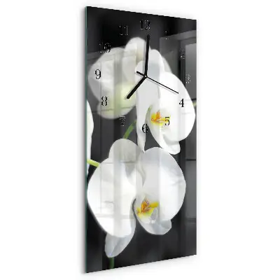Reloj de vidrio vertical Orquídea
