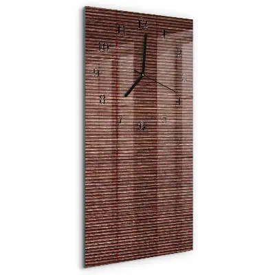 Reloj vertical de cristal Persianas de bambú
