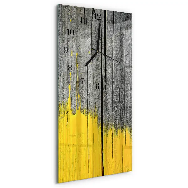 Reloj de vidrio vertical Tabla de madera