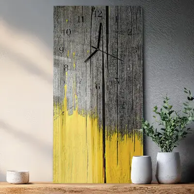 Reloj de vidrio vertical Tabla de madera