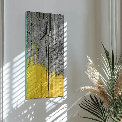 Reloj de vidrio vertical Tabla de madera