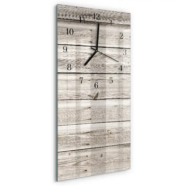 Reloj de cristal vertical Listones de madera