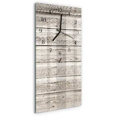 Reloj de cristal vertical Listones de madera