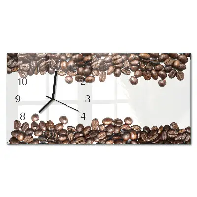 Reloj de pared de cristal horizontal Materia prima de café