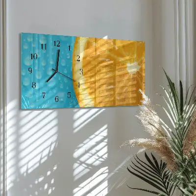 Reloj de pared de cristal horizontal Cítricos de naranja