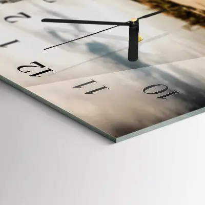 Reloj de pared de cristal horizontal Bicicleta de dos ruedas