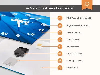 Reloj de pared de cristal horizontal Bicicleta de dos ruedas