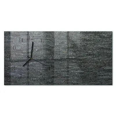 Horizontal reloj rectangular Piedra de pizarra