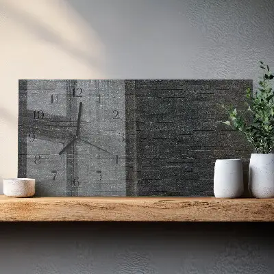 Horizontal reloj rectangular Piedra de pizarra