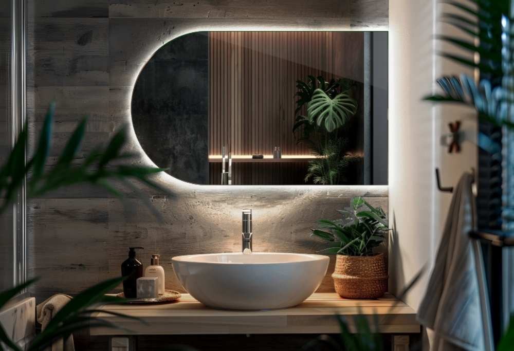 espejo para un baño pequeño