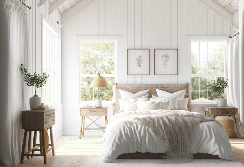 dormitorio en estilo escandinavo
